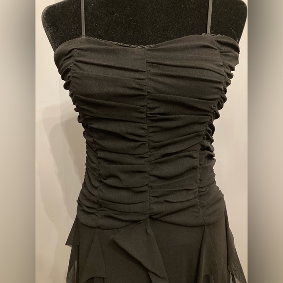 Vintage Un Deux Trois Collection Black Midi Dress, size M - Picture 3 of 5